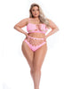 Carica l'immagine nel visualizzatore Galleria, Pink Lipstick Neon Dreams Bra & High Waist Thong Pink QN