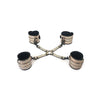 Carica l'immagine nel visualizzatore Galleria, Spartacus Faux Leather Wrist & Ankle Restraints w/Hog Tie - Gold