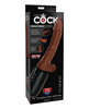 Cargue la imagen en el visor de la galería, King Cock Plus Thrusting, Warming & Vibrating 7.5" Triple Threat Dong - Brown