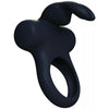 Load image into Gallery viewer, VeDO Frisky Bunny Rechargeable Vibrating Ring - Black Pearl