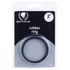 Load image into Gallery viewer, Spartacus 2 Inch Diameter Rubber Cock Ring Black for Extended Pleasure