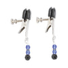 Carica l'immagine nel visualizzatore Galleria, Spartacus Adjustable Broad Tip Blue Beaded Nipple Clamps