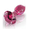 Indlæs billede i gallerifremviser, Icicles nr. 79 Håndblæst glas diamant-butt plug - pink