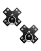 Load image into Gallery viewer, Neva Nude Burlesque Pierced N' Punked Leather Metal X Silicone Reusable Pasties - Black O/S