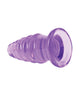 Cargue la imagen en el visor de la galería, Tapón anal de giro Crystal Jellies de Doc Johnson, morado, 6 pulgadas, con base ensanchada