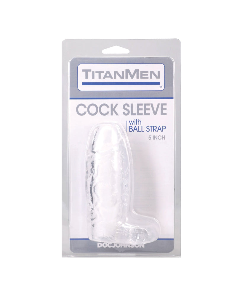Cargue la imagen en el visor de la galería, Funda transparente para pene TitanMen con correa para los testículos, para aumentar el tamaño y la sensación
