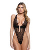 Load image into Gallery viewer, Fever Dream Chantilly Eyelash Lace and Stretch Satin Teddy - Black SM