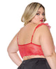 Załaduj obraz do przeglądarki galerii, Scallop Stretch Lace Soft Cup Bralette - Red QN