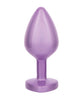 Load image into Gallery viewer, Jewel Amethyst Heart Butt Plug - Large, Purple