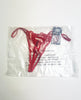 Load image into Gallery viewer, Embroidered Lace Open Crotch Thong w/Gold Accents - Red 1X/2X