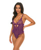 Carregar imagem no visualizador da Galeria, Katana Mesh & Lace Teddy - Purple L/XL