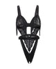 Ladda bilden i Galleri Viewer, Annika Open Cup Teddy w/Fringe Detail - Black L/XL