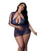 Bild in den Galerie-Viewer laden, Hazy Dayz Butterfly Blacklight Reactive Halter Top w/Thong & Dress 3 pc Set - Black Multi QN