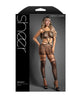 Load image into Gallery viewer, Sheer Gartered Bodystocking Dress Unholy Black One Size