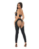 Load image into Gallery viewer, Pink Lipstick Heart Rate Halter Bra & Leggings 2 pc Set - Black O/S