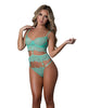 Cargue la imagen en el visor de la galería, Conjunto Caribbean Crush sujetador demi longline y panty aqua L XL