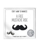 Cargue la imagen en el visor de la galería, Warm Human A Free Mustache Ride Mini Card & Charm