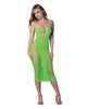 Load image into Gallery viewer, Seamless Sleeveless Gown Neon Green One Size Front Cutouts