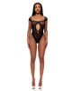 Φόρτωση εικόνας στο πρόγραμμα προβολής Gallery, Cross Your Mind Seamless Teddy w/Rhinestone Accents - Black QN