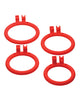 Load image into Gallery viewer, Master Series Bull Chastity Cage Red With Four Graduated Rings