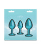 Cargue la imagen en el visor de la galería, Rear Assets 3 Piece Trainer Kit Teal Gem Iridescent Chrome Plugs