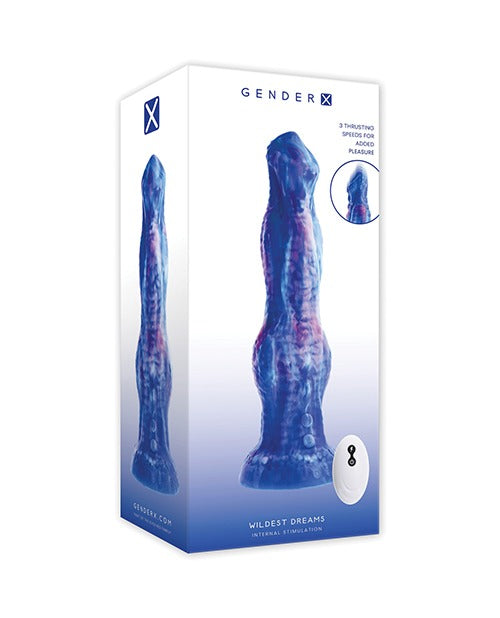 Cargue la imagen en el visor de la galería, Vibrador de doble conejo Gender X Wildest Dreams Galaxy con base de ventosa