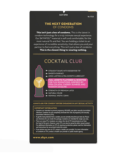 Load image into Gallery viewer, SKYN Cocktail Club 10 Pack Latex Free Flavored Condoms SKYNFEEL Pina Colada
