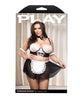 Load image into Gallery viewer, Turndown Service 7 Piece Lingerie Set Bralette Apron Skirt G String Collar