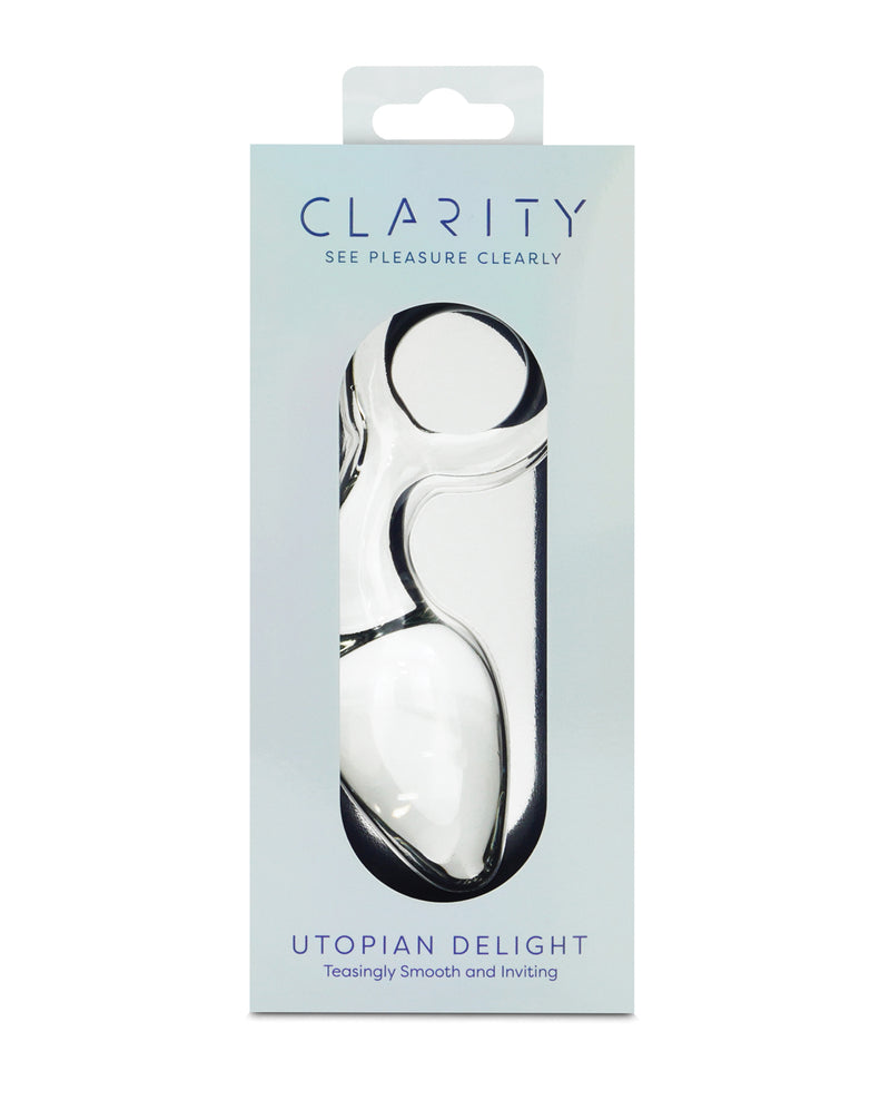 Încărcați imaginea în vizualizatorul Galerie, Dop anal din sticlă netedă Clarity Utopian Delight, 3.5 Inch