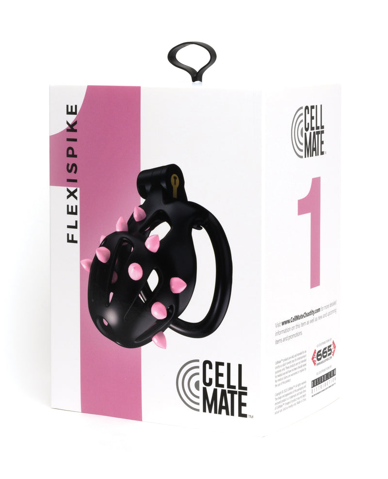 Bild in den Galerie-Viewer laden, Sport Fucker Cellmate Flexi Spike Chastity Cage Size 1 Black Pink