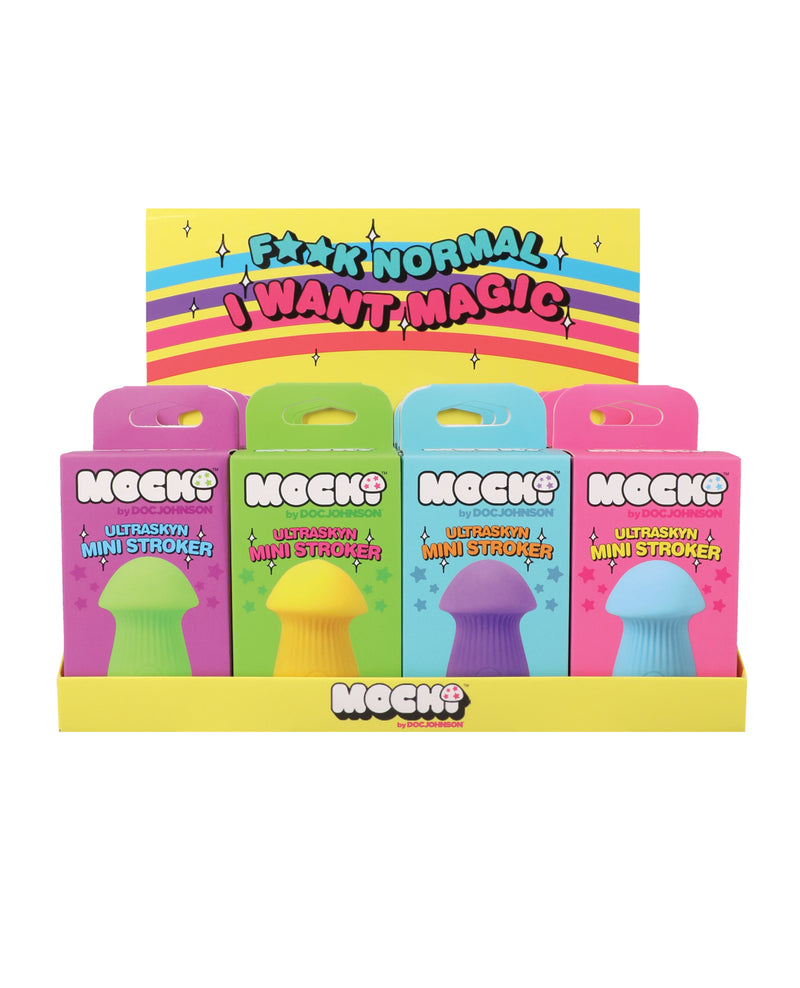画像をギャラリービューアーに読み込む、Mochi Mini Ultraskyn マッシュルーム型ストローカー 12個入り 業務用ディスプレイセット