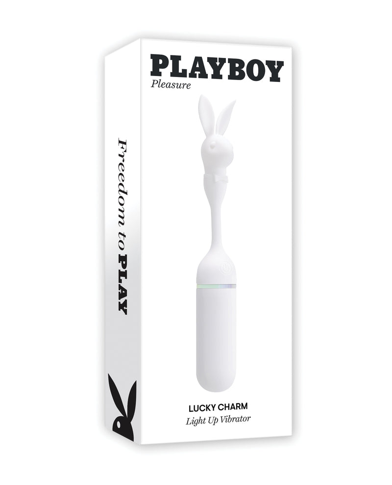 Load image into Gallery viewer, Playboy Pleasure Lucky Charm Vibrating Rabbit Wand With Light Up Head