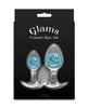 Load image into Gallery viewer, Cosmic Glams 2 Piece Silicone Butt Plug Set With Blue Glass Marble