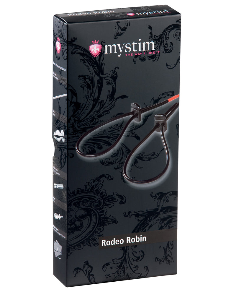 Load image into Gallery viewer, Mystim Rodeo Robin Penis And Testicle Strap Set Black