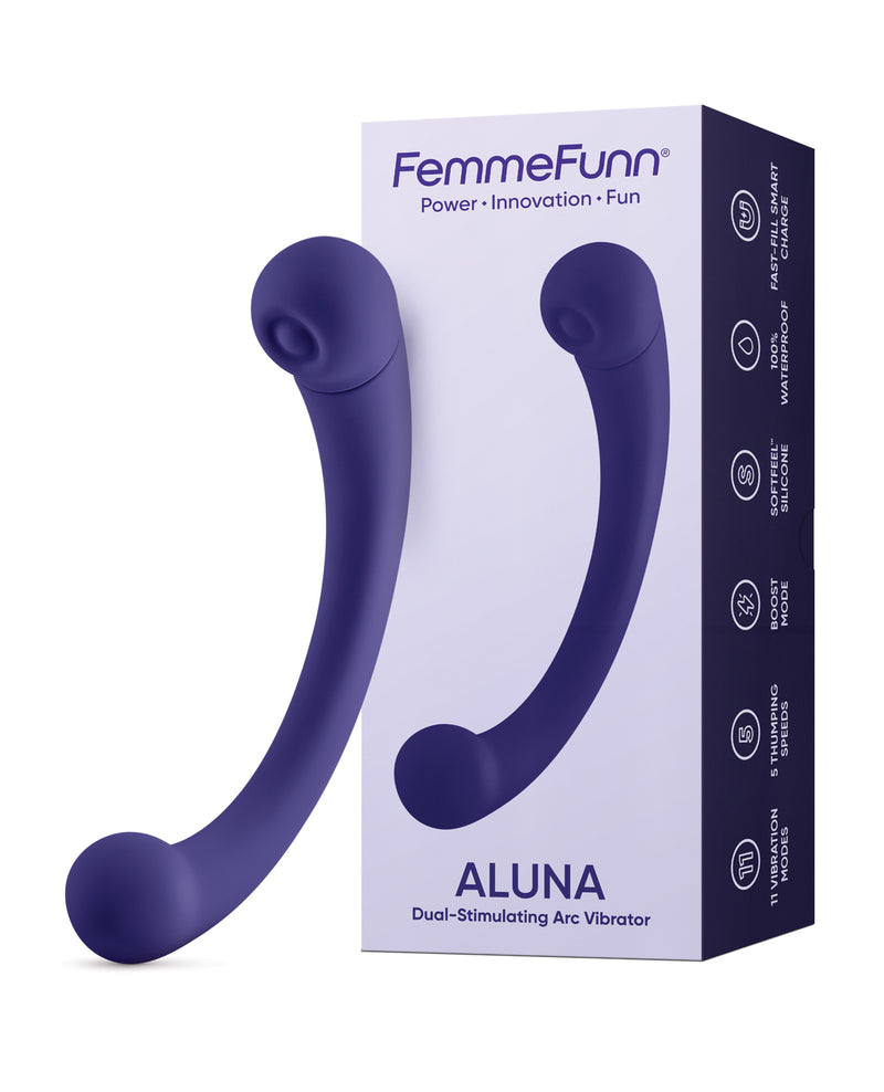 Carica l'immagine nel visualizzatore Galleria, Dispositivo per l'esplorazione a doppia vibrazione Femme Funn Aluna viola