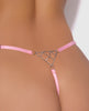 Load image into Gallery viewer, Krystal Rhinestone Net Back G String Micro Nylon Spandex Panty