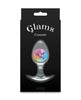 Cargue la imagen en el visor de la galería, Plug anal mediano Cosmic Glams de silicona líquida, con canica de vidrio interna arcoíris
