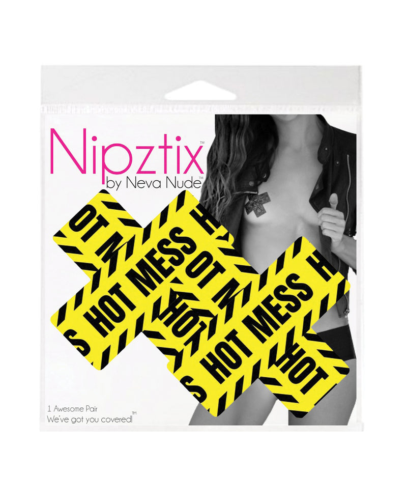 Cargue la imagen en el visor de la galería, Paquete de dos cubrepezones Neva Nude que brillan con luz negra, amarillo neón