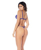 Charger l'image dans la visionneuse de la galerie, Ensemble bleu saphir en dentelle composé d’une bralette, d’une ceinture porte-jarretelles et d’une culotte pour femmes