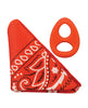 Cargue la imagen en el visor de la galería, Anillo para el pene de silicona Rock Solid The Code, naranja y negro, con bandana