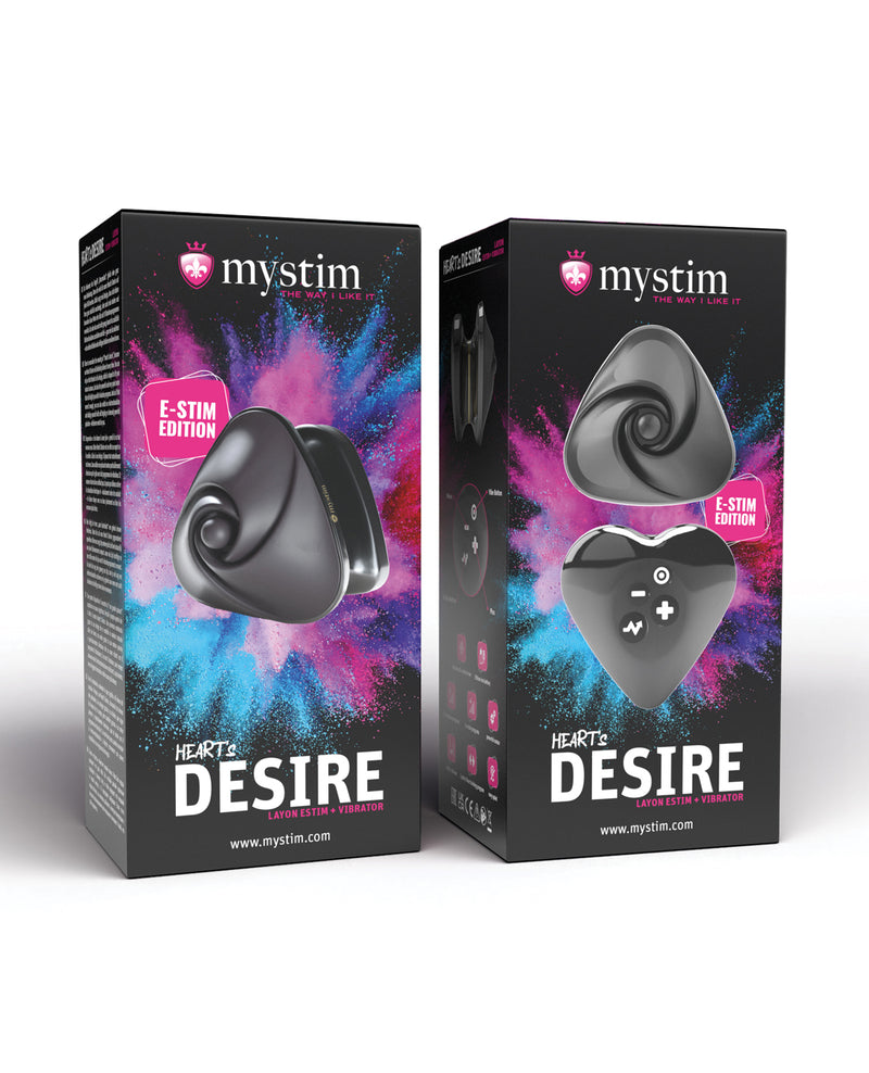 Load image into Gallery viewer, Mystim Hearts Desire EStim Layon Vibrator Black Edition