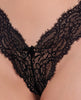 Afbeelding laden in Galerijviewer, Lana luxe doorschijnende kanten V-stringlingerie voor dames, zwart, XL
