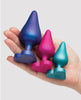 Load image into Gallery viewer, ROMP Luster Butt Plug Kit Multi Color Silicone Anal Toy Set Three Sizes