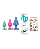 Load image into Gallery viewer, ROMP Luster Butt Plug Kit Multi Color Silicone Anal Toy Set Three Sizes