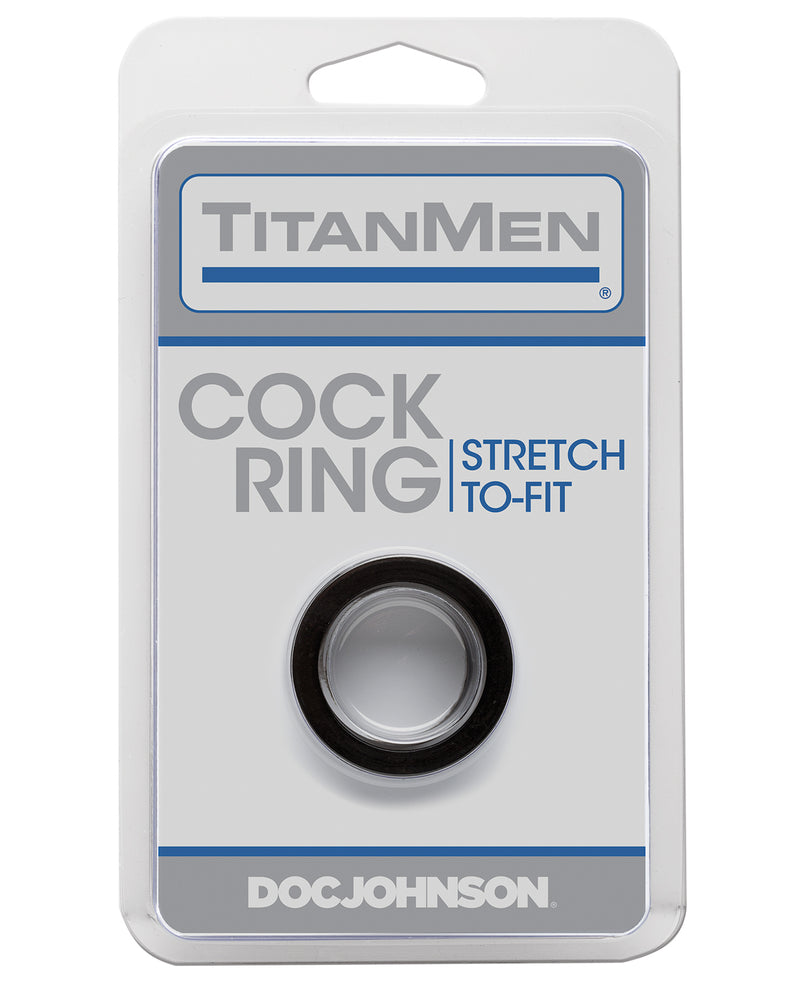 Załaduj obraz do przeglądarki galerii, Titanmen Tools Stretch To Fit Cock Ring Phthalate Free Body Safe Black