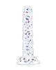 Charger l'image dans la visionneuse de la galerie, Glittergasm Swirl Dildo Seven Point Five Inch Crystal Glitter Blue Purple Violet