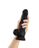 Załaduj obraz do przeglądarki galerii, Dildo Shaft Model A z elastycznego silikonu Flexskin, z jądrami, rozmiar osiem, czarne
