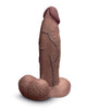 Carica l'immagine nel visualizzatore Galleria, Dildo realistico in silicone marrone BVibe Slipskin da 7 pollici, spesso