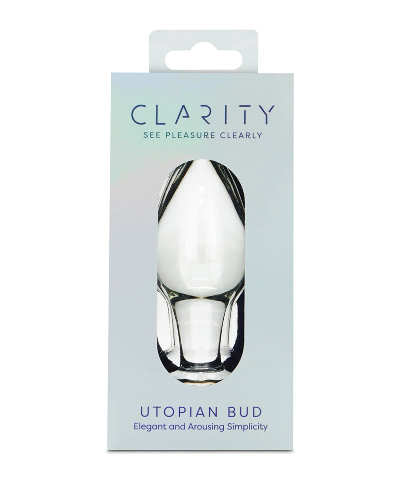 Charger l'image dans la visionneuse de la galerie, Plug anal en verre premium Clarity avec extrémité en forme de bourgeon utopique, design conique en borosilicate