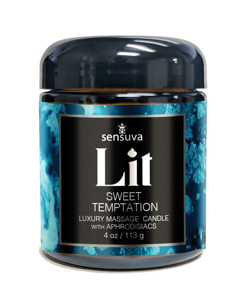 Cargue la imagen en el visor de la galería, Vela de masaje de lujo Sensuva, aroma a vainilla, aceite corporal tibio al derretirse, 4 Oz